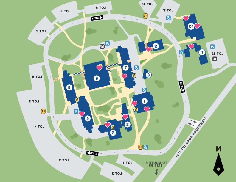 Campus Map with AED locations